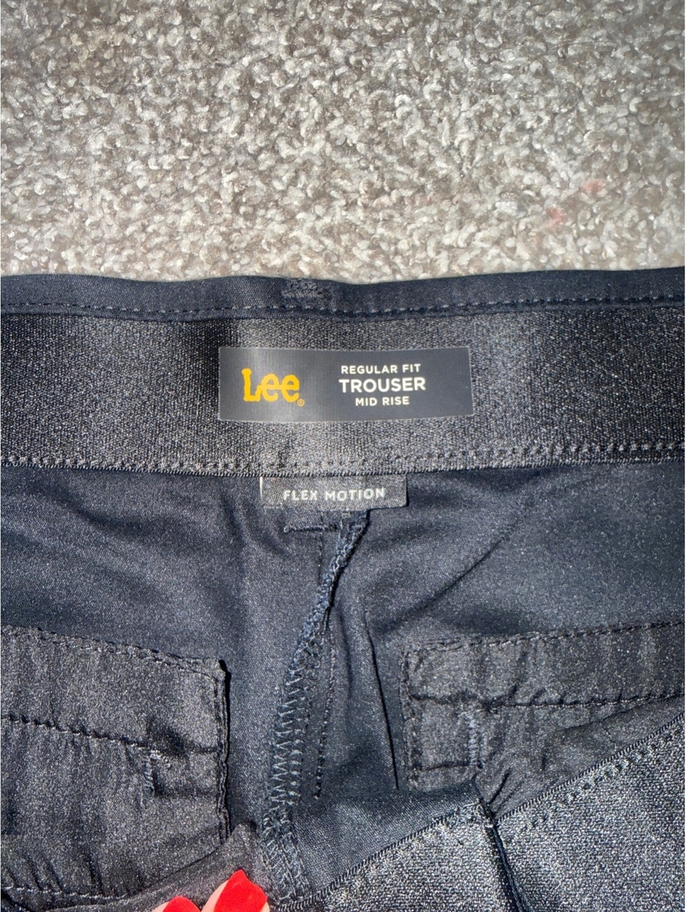 Lee Regular Fit Mid Rise Black Trousers Size 18 Short - Picture 2 of 4